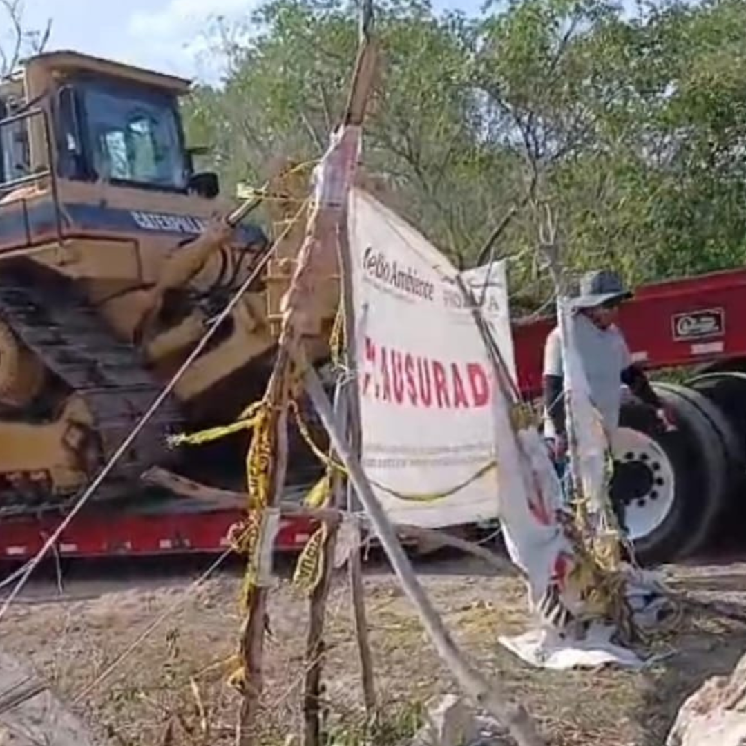 Profepa retira sellos de maquinaria asegurada en Yaxcopoil sin informar a la comunidad denunciante